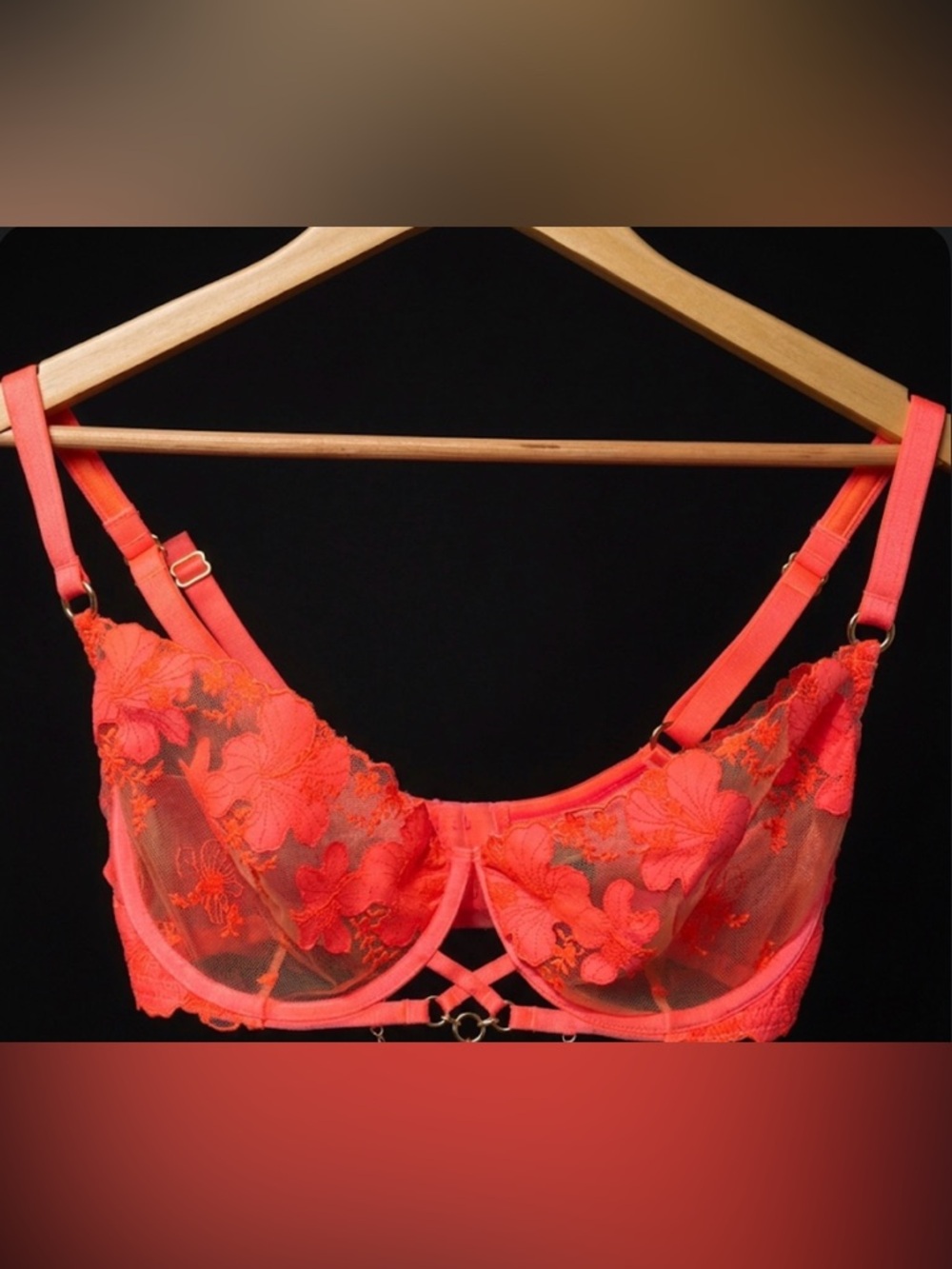 Honey Birdette Coral Lace Underwire Bra